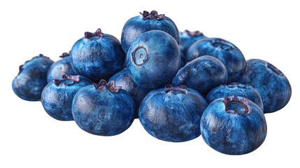 Obraz premium A pile of blueberries on a white background