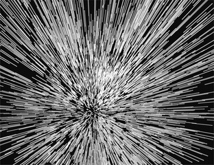 Obraz premium A black and white starburst with a white background. abstract and has a sense of motion and energy