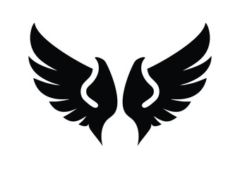 Obraz premium Black Wing Icons Set - 24 Abstract Stylized Vector Designs