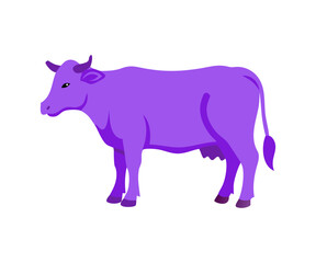 Obraz premium Purple Cow vector illustration
