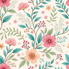 Obraz premium seamless floral background