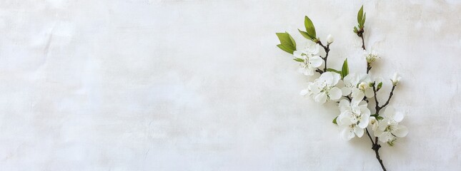 A beautiful white flower gracefully resting against a pristine white wall creating a serene and calming atmosphere