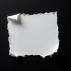 Isolated piece of broadly cut white paper perfect for scrapbooking and creative sticker collage projects