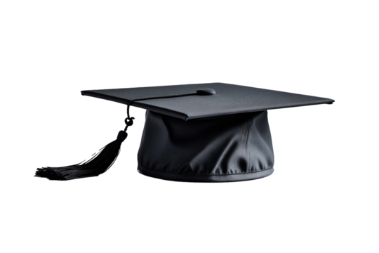 graduation cap and diploma isolated