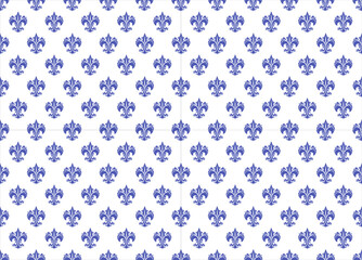 seamless pattern with blue flowers