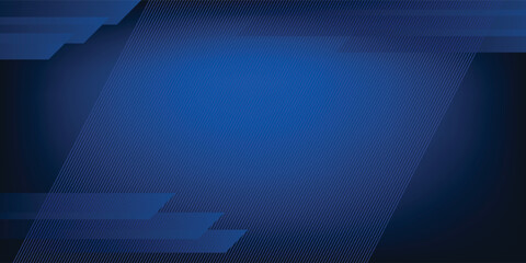 Vector Abstract, science, futuristic, energy technology concept. Digital image of light rays, stripes lines with blue light, speed and motion blur over dark blue background