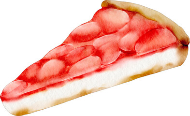 watercolor strawberry cheesecake