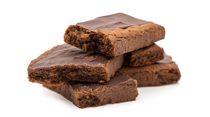 A stack of chocolate bars with one already eaten