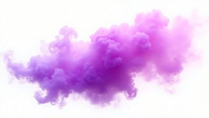 Fototapeta premium Abstract blue and purple smoke on white background.