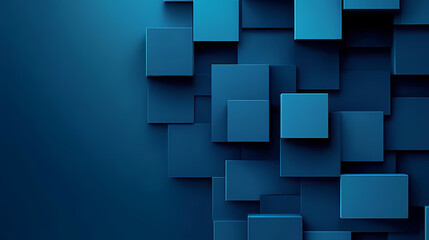 Abstract blue cubes in a modern design