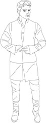 young Indian Asian man in traditional wear 