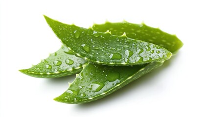 Aloe Vera leaves with water droplets
