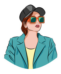 1548_Beautiful young woman wearing baseball cap