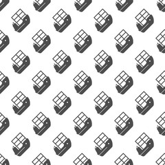 Cargo containers transportation vessel solid seamless pattern, marine port theme. Vector graphics. Water shipping, sea delivery sign with background, repeat glyph icon.