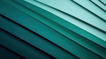 Obraz premium Serene Teal Layers: An abstract composition showcasing a captivating array of teal layers, creating a harmonious blend of shapes and textures.