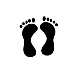 Human footprint illustration