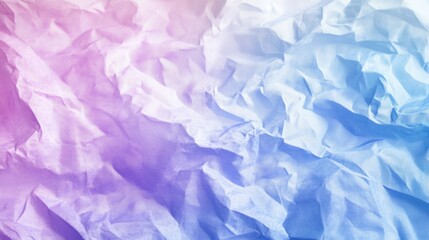 Fototapeta premium Abstract Paper Texture: A close-up of textured crumpled paper, showcasing a harmonious blend of purple, pink, and blue hues that create a visually captivating background. 