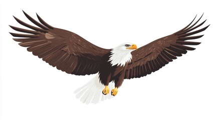 Fototapeta premium majestic bald eagle in flight