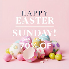 Easter sunday sales discount poster
