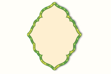Green Color Ethnic Shape Lightbox Frame. Vector Illustration For Sale, Carnival, Festival, Grand Celebration etc.