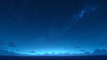 Fototapeta premium background wallpaper beautiful night sky with starry night illustration digital art painting artwork