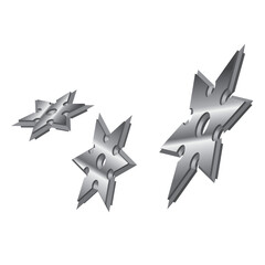 silver stars thrown