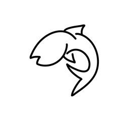 Fish line icon
