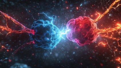 Cellular Conflict: A Visual Representation of Biological Processes