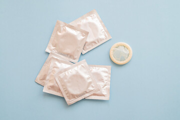packaging condom printed for protection against infections and pregnancy