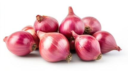 Cluster of fresh red onions