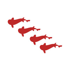 red fish isolated vector 
