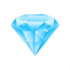 Diamond on a white background, vector.