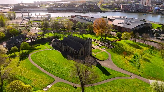 St Peter's Church Sunderland drone reveal.