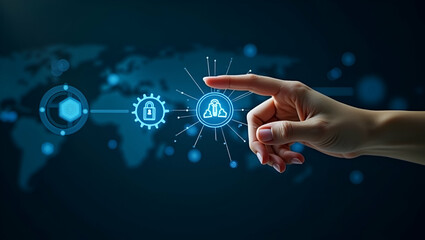 Engaging with Holographic EDI Device: Global Data Transfer Security Icons