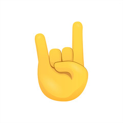 Sign Horns Hand Emoji Icon Illustration Sign. Human Gesture Vector Symbol Emoticon Design Vector 10 EPS.
