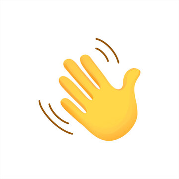 Waving hand vector flat icon. Isolated hello, hi, bye hand gesture emoji illustration vector 10 eps.