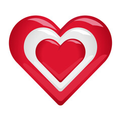 hearts red and white vector