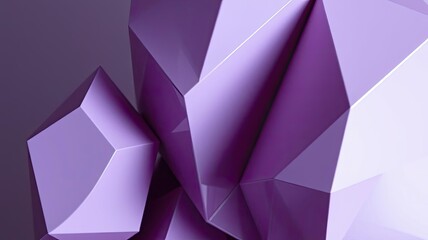 Obraz premium Abstract Purple Geometric Shapes 3D Render Modern Background