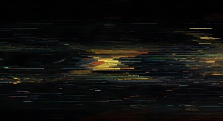 A glitch effect background with distorted pixels and digital noise, AI Generated