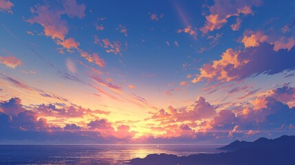 mountain wallpaper background illustration digital art painting 