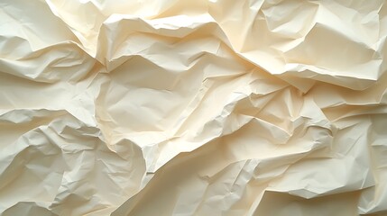 Obraz premium Beige Crumpled Paper Texture Abstract Background