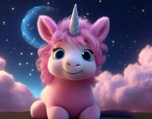 Cute baby unicorn
