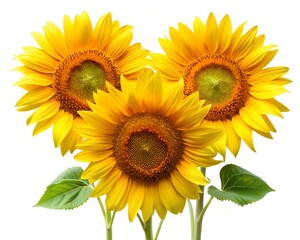 Obraz premium sunflower isolated on white background