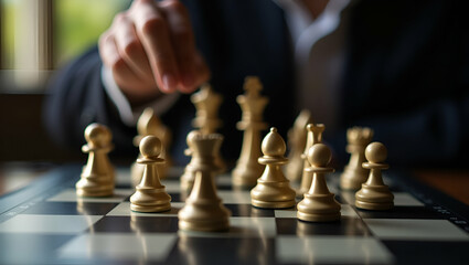 Sophisticated Chess Board: A Visual Representation of Strategy, Intelligence, and Competitive Gameplay