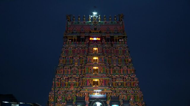 South Indian Temple night view background