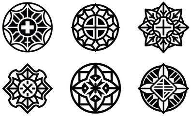 Mosaic Talavera Logo Icon Patterns Collection