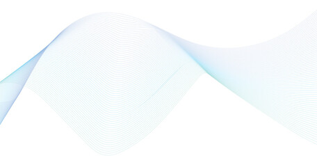  Futuristic technology and sound wave pattern. Dynamic flowing wave design element. Modern abstract glowing wave lines on white background.