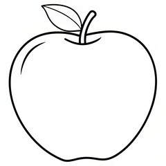 Simple Apple Line Art Illustration