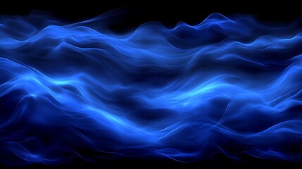 Abstract blue wavy energy flow.