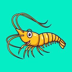 Obraz premium seafood character icon vector design